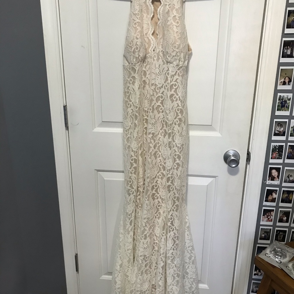 Cream White Formal Prom Dress